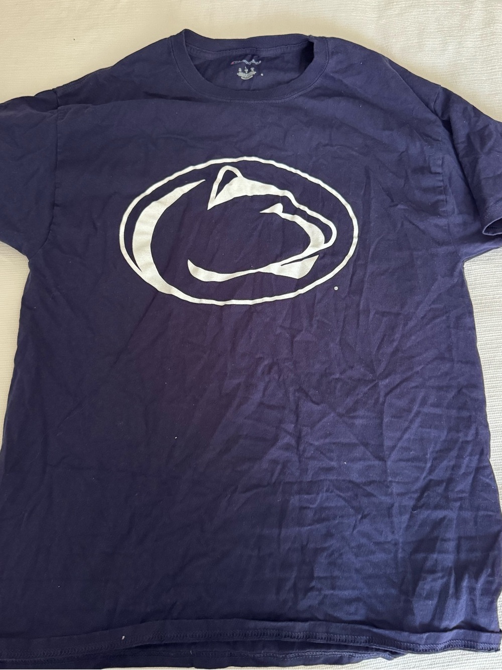 Champion Navy Short Sleeve T-Shirt with White Penn State Logo